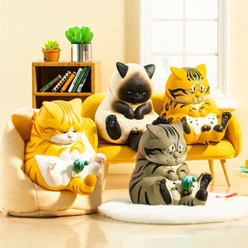 KONGZOO Katte Stirre I Skridtet Serie 3 Blinde Kasse Legetøj Mystery Box Kawaii Meow Dyr Figur Ornamenter Fødselsdag Gave