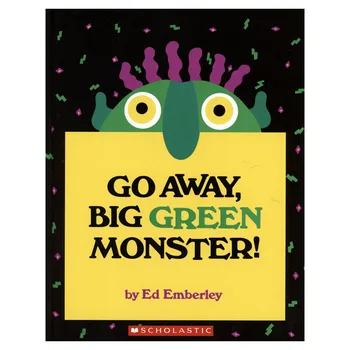 Gå Væk med Store Grønne Monster Lære engelsk Sprog Bøger for Børn Klasseværelset Dekoration Montessori Læsning Billede Papir Bøger