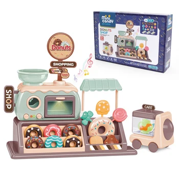 Børn Kaffemaskine Toy Sæt Miniature Foregive Spille Fødevarer Simulering Brød Og Kage Shopping Kasseapparatet Legetøj For Børn