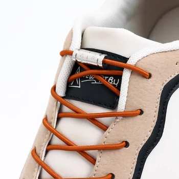 Ingen Binde Snørebånd, Rund Kapsel Metal lås Elastiske Snørebånd Til Sneakers nem installation Dovne Sko Kniplinger Tilbehør