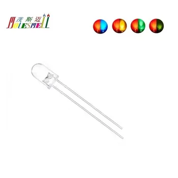 10stk 5 mm, 2-Polet LED Rød/Gul Rød/Blå Rød/Grønne Vand Klar Dual Bi-Color Polar-Ændre Lysdioder