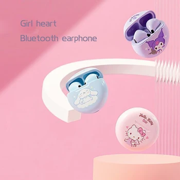 Sanrio Cinnamoroll Kuromi Bluetooth Hovedtelefon TWS Øretelefoner Tegnefilm Kreativitet Lyd Isolering I-øret Bærbare til Eleverne Gaver