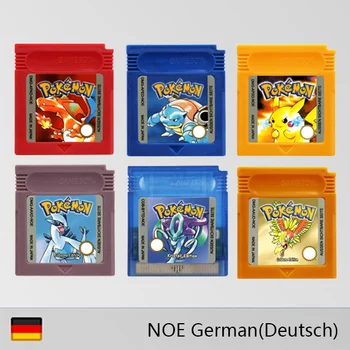 GBC Spil Patron, 16 Bit Video Game Console-Kort, Pokemon Rød Gul Blå Krystal, Guld, Sølv NOE Version tyske Sprog