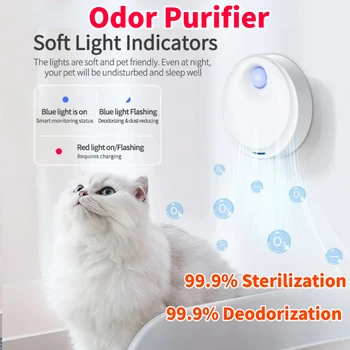 2600mAh Smart Kat Lugt Purifier Til kattegrus Boks Deodorizer Automatisk Pet Toilet Luftrenser Hjem Hund, Kat Kuld Deodorant