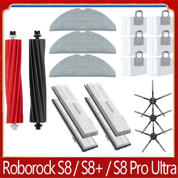 For Roborock S8 S8 Pro Ultra S8+ Reservedele DuoRoller Vigtigste Side Børster Tørre Klude HEPA-Filtre, støvsugerposer, Tilbehør