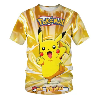 Barnet Piger Tøj Kawaii Pokemon t-shirts Drenge Børn T-shirt til Børn Tegnefilm Tøj Pige Drenge Pikachu T-shirts Animationsfilm Tees