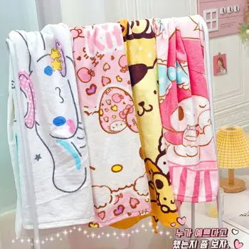 Kawaii Sanrio Hello Kitty Kuromi Mymelody Cinnamoroll Little Twin Star Badehåndklæde Sandstrand Pige Julegave Til Børn