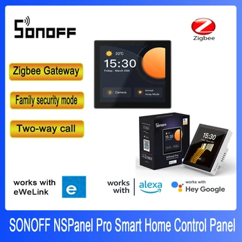 SONOFF NSPanle Pro Intelligent Home Control Panel Zigbee-Gateway med Homesecurity Aspower Forbrug Statistik Intercom Opkald
