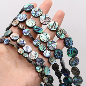 Naturlige abaloneskal Runde Form Perlemor Shell Udsøgt DIY Smykker at Gøre Elegant Halskæde Armbånd