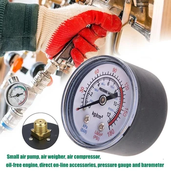 Bar lufttryk Gauge Tråd 0-180 PSI 0-12 Manometer Dobbelt Skala For luftkompressor Pneumatisk, Hydraulisk Væske