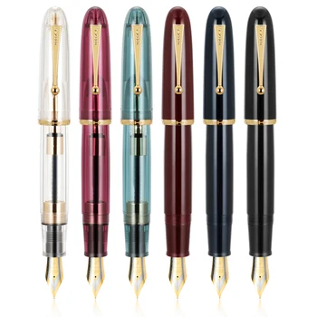 Nye 3STK Jinhao 9019 Fountain Pen #8 Ekstra Fint / Fin / Medium Spids, Stor Størrelse Harpiks Skrive Pen & Store Kapacitet Converter