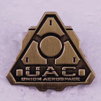 Doom Spil Union Aerospace Corporation logo badge vintage broche gamer gave samleobjekter