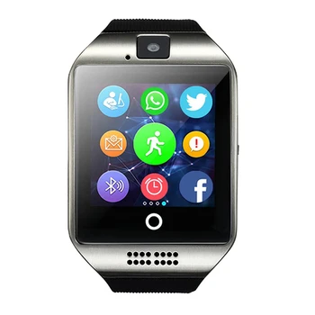 Q18 HOT SALG Kvinder Bluetooth Smartbracelet Med SIM-TF Kamera telefonopkald Armbåndsur Touch Skærm, Smart ur Andriod Alarm Clo