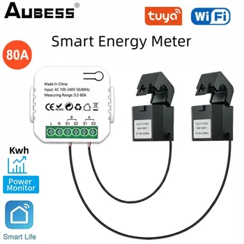 Tuya WiFi Smart Power Meter Bidirection 1/2 Kanal Smart Liv Kontrol Solenergi Produceret Forbruges Overvåge Magt Overvåge Smart Home
