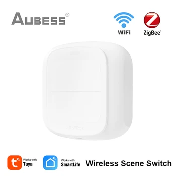 Tuya ZigBee WiFi Wireless 6 Scene Skifte Smart Home-Knappen Controller Batteridrevne Arbejder Med ZigBee Gateway Smart Liv