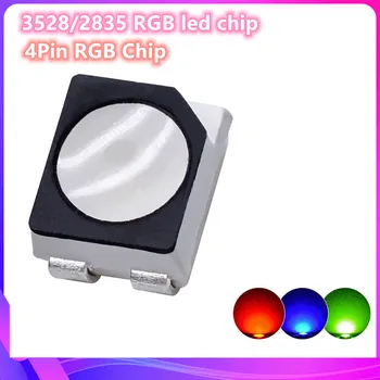 1000pcs SMD 3528 / 2835 RGB Led Chip 1210 Smt Diffus Rød Blå Grøn Full Color Led Emitting Diode Lampe Chip Lys RGB-Led-Perler