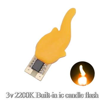3v Led Cob Flamme Flash Stearinlys 2200K Diode Lys, Dekoration Pære Tilbehør Binking Efterligning Flammen DIY Sjov Lys