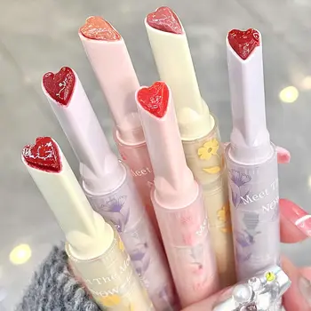 Pige Student Læbestift Pen Hjerte-Formet Læbestift Vandtæt Non-Stick Cup Læbestift Gennemsigtig Koreanske Kosmetik Lip Glaze Makeup
