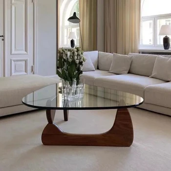 Nordisk Hærdet Transparent Glas Sofaborde Stue Lille Lejlighed Minimalistisk Luksus Te Tabel Hall Design Møbler