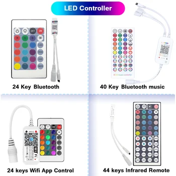 LED IR 24 Nøgler 44 Nøgler Controler Bluetooth Musik, Led Controller Lysdæmper LED-Lys, IR-Fjernbetjening DC12V Til RGB LED Strip Jul