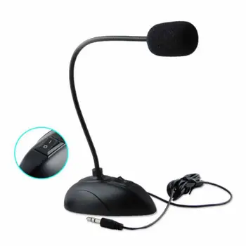 Mic Mikrofon Kabel Base Desktop Mobiltelefon Karaoke Spil Møde til PC