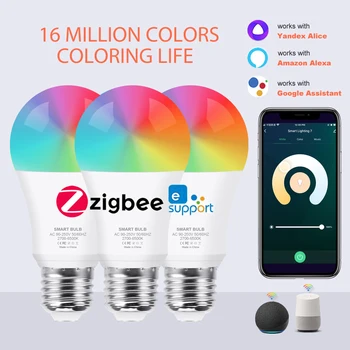 Ewelink Zigbee Pære E27 Smart Led Lampe 18W 15W Led Pærer Fungerer Med Alice, Alexa, Google Startside,der Kræves Zigbee Gateway Hub