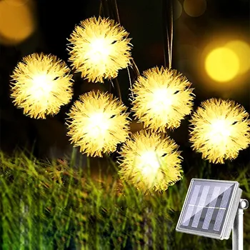 Puffer Bolden 100 Led Solar String Lys Udendørs Eventyr Lys 8 Modes Vandtæt Soldrevne Gårdhave Lys til Garden Party Indretning