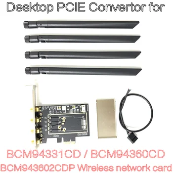 BCM94331 BCM94360CD BCM943602CDP WLAN-kortet til skrivebordet PCI-E PCIe port til PCI Express 1X 16X converter adapter til Apple WIFI-kort