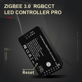GLEDOPTO Zigbee 3.0 Reset-Knappen Smart LED Strip Controller RGBCCT Pro Arbejde med Tuya SmartThings App Alexa RF Fjernbetjening
