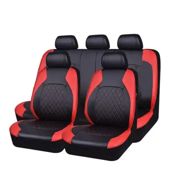 Universal PU Læder Bil sædebetræk Airbag Kompatibel Universal-Passer til de Fleste Bil, SUV Bil Tilbehør Fem-Sæde Dække Pude Sæt