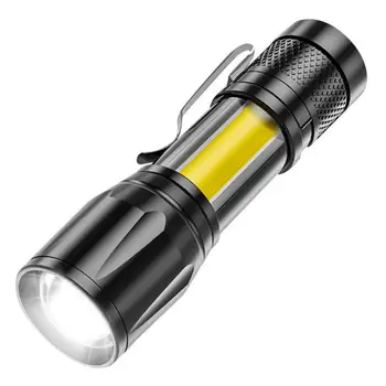 Hot 2000lumen Justerbar Usb-Opladning Mini Led Lommelygte Engros 2023 Penlight Nye Indbyggede Batteri Zoom Fokus Vandtæt