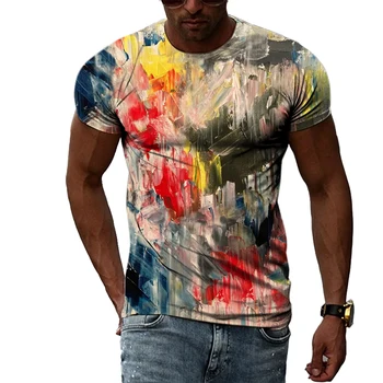 Mode Personlighed Graffiti 3D-Print Mænd T-shirt til Sommeren Afslappet Kreative Hip Hop Harajuku Tendens O-hals, Korte Ærmer Shirts Toppe
