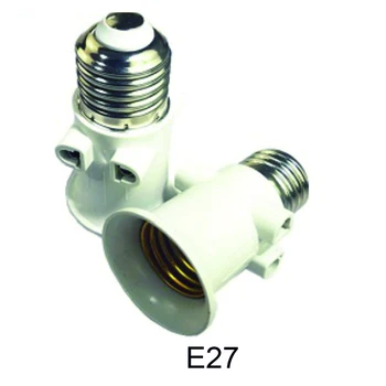 E27 Pære Adapter Brand Lampe Base Socket Konvertering Med EU Stik AC100-240V Husstand Værelse Belysning