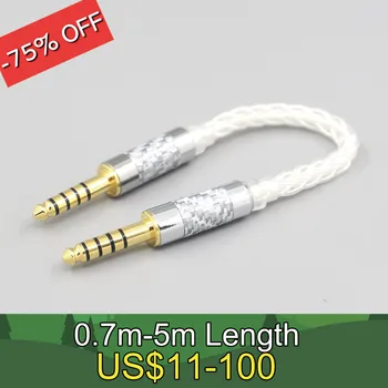 99% Rent Sølv 8 Core Kabel-4.4 mm Ligelig repræsentation af mænd og 4.4 mm Afbalanceret Mandlige Audio Adapter LN007720