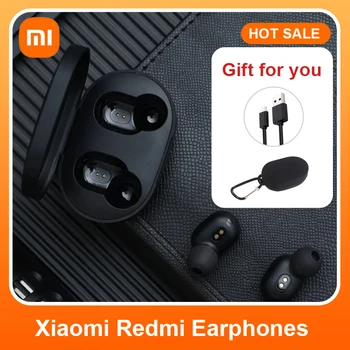 Xiaomi Trådløse Hovedtelefoner Redmi Bluetooth-Hovedtelefoner, Airdots 2 med Kabel-Silikone Case Øreprop, Sport Musik Headset Dropship