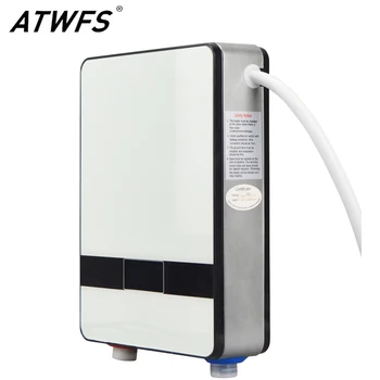 ATWFS Øjeblikkelig Vandvarmer 6500w Induktion Radiator Termostat Instant Varmt Brusebad Vand El-Tankless Brusebad Varmeapparater