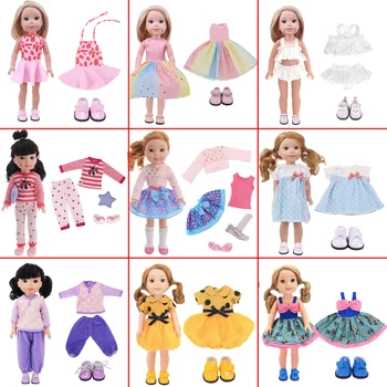 1 Sæt 14.5 Tommer Dukke Tøj Søde Casual Daglige Tøj, For 32-34Cm Paola Reina Dukke Tilbehør Girl ' s Toy Gaver Dukker Sko