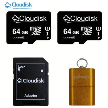 Cloudisk 2 Pack MicroSD-1GB 2GB 4GB 8GB 16GB 32GB, 64GB 128GB MicroSDXC MicroSDHC-U3 U1 C10 UHS-I-Hukommelseskort Med Adapter