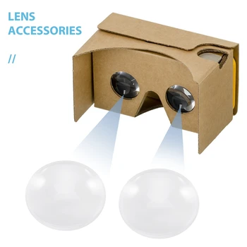 2x for Google Pap Virtual Reality VR Bikonvekse Linser Kun 37mm x 45mm