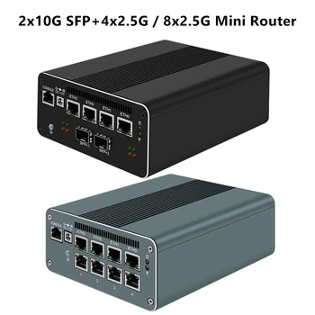 Topton Nye 4x Intel i226-V Bløde Router 2*10G SFP 8x 2,5 G LAN i7-10510U NVMe 6*SATA Firewall Apparat Mini-PC Proxmox Server