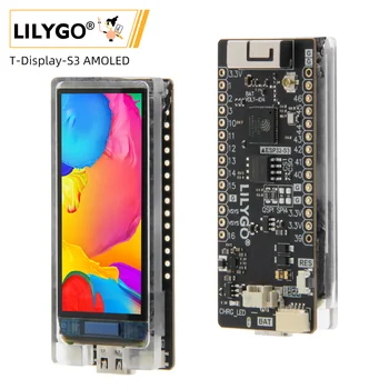 LILYGO® T-Display-S3 AMOLED ESP32-S3 1,9 tommer RM67162 AMOLED Skærm Development Board OLED Bluetooth, WIFI 5.0 Trådløse Modul