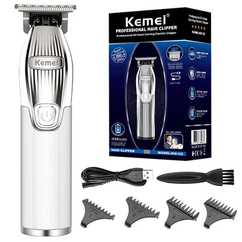 Kemei KM-i32 Professionelle Hair Clipper Ledningsfri El-Frisør Hair skæremaskine Genopladelige Mænds skæg trimmer