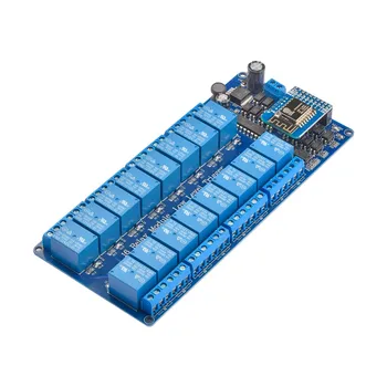 12V dc 5 v 16 Kanal Wifi Relæ Modul Ombord ESP8266 WIFI Modul Microcontrollere Interface Power Relay For Arduino